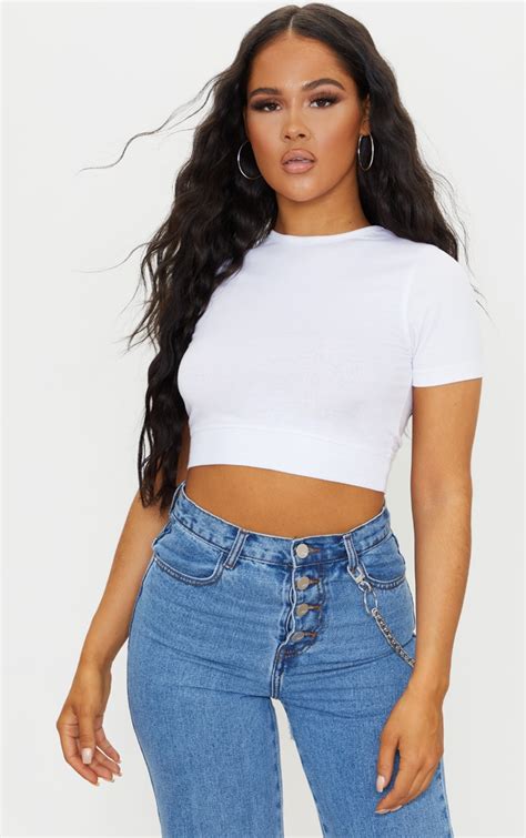 Cropped cotton shirt in White for Women 